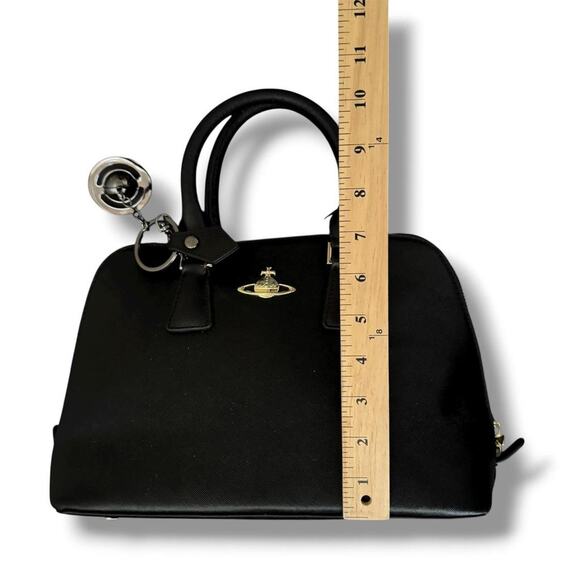 Vivienne Westwood Saffiano Leather Handbag with Orb Charm - Picture 5 of 8